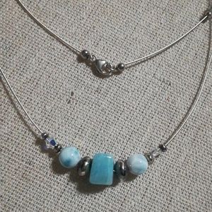 One-of-a-kind Larimar & Silver Necklace .925